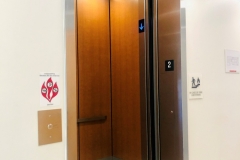 Ventilated spacious elevator.